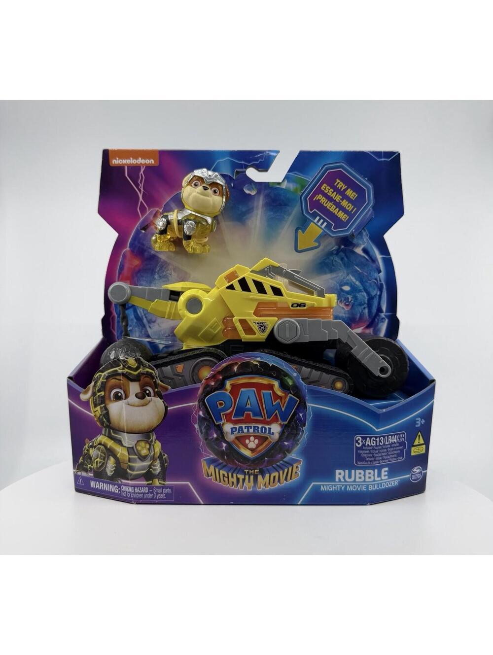 Paw Patrol The Mighty Movie Rubble Bull Dozer Lights Sound Effects NEW SEALED
